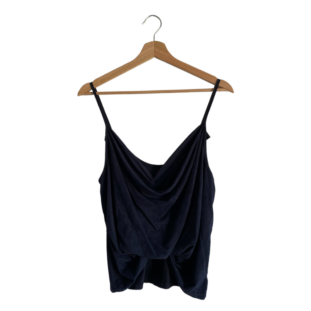 William B Suede Drape Front Cami